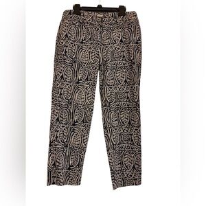 Loft Stylish Navy and cream Patterned ladies crop pants